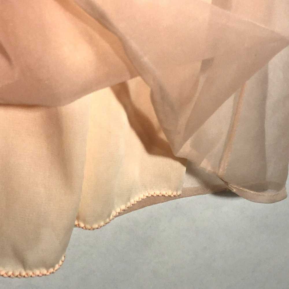 Vintage Vintage Peach and Pink Lace and Chiffon N… - image 5