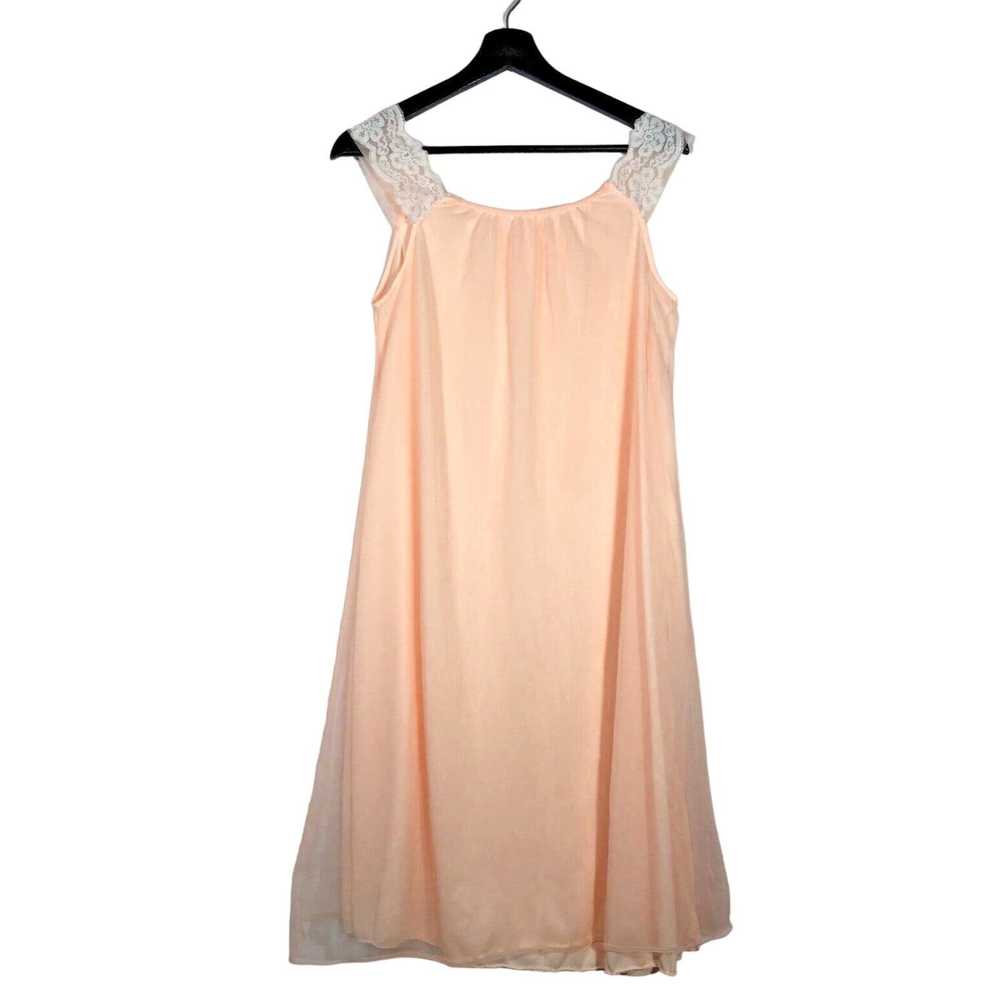 Vintage Vintage Peach and Pink Lace and Chiffon N… - image 6