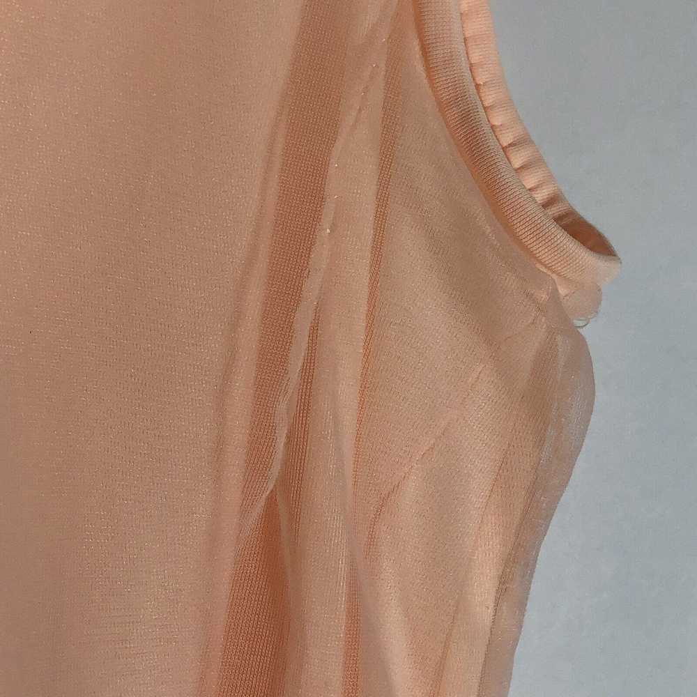 Vintage Vintage Peach and Pink Lace and Chiffon N… - image 9