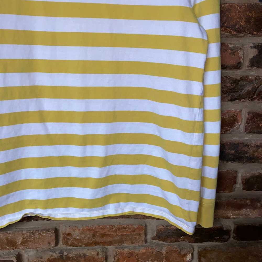 Guess Guess Yellow & White Striped Vintage Long S… - image 3