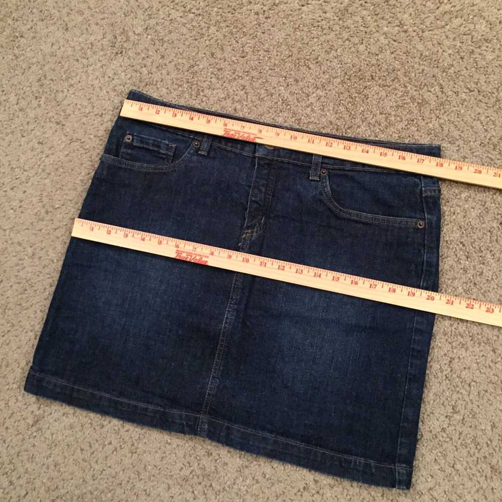 Vintage GH Bass Skirt Size 12 Short Blue Denim Pe… - image 2
