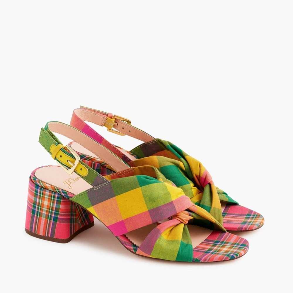 NEW J. Crew Penny Twisted Knot Heels Sandals Pink… - image 8
