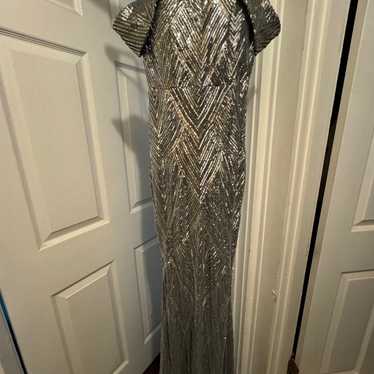 Silver Sequin Formal Dress