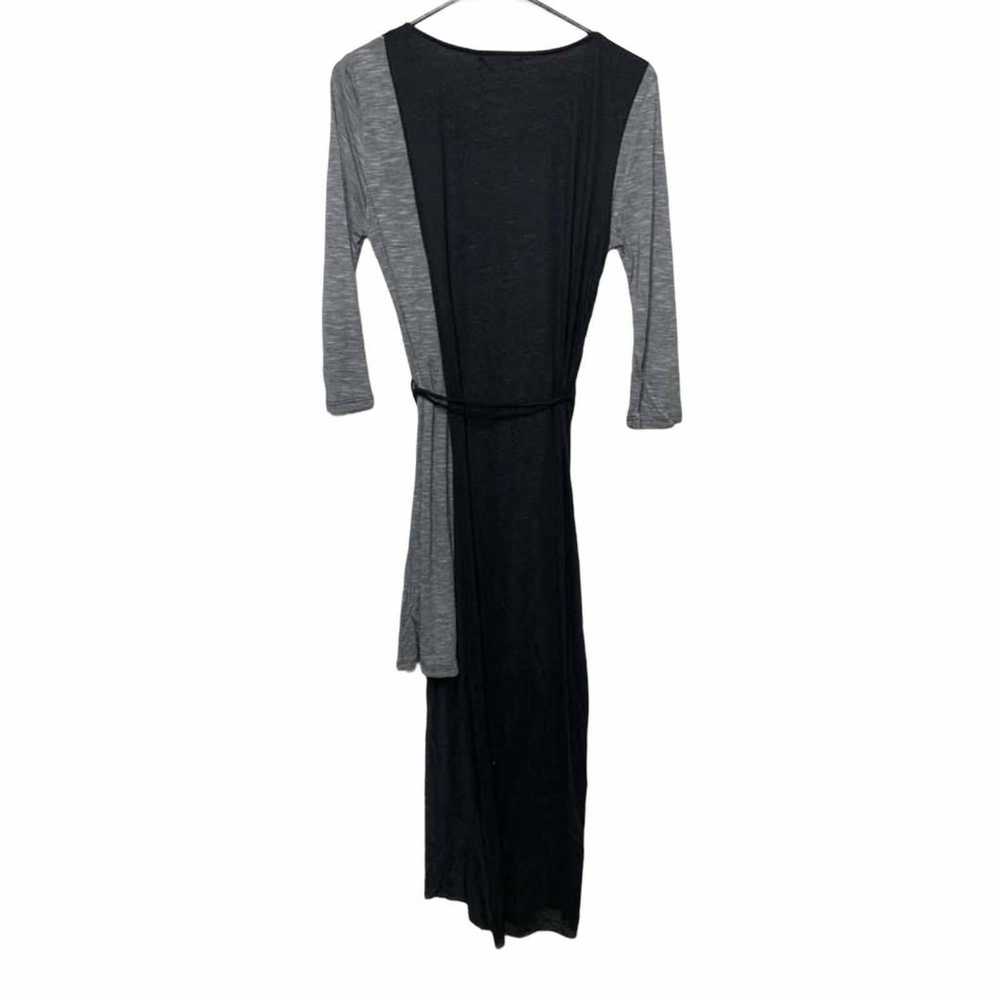Umgee Striped Dress Wrap Layered Black - image 4
