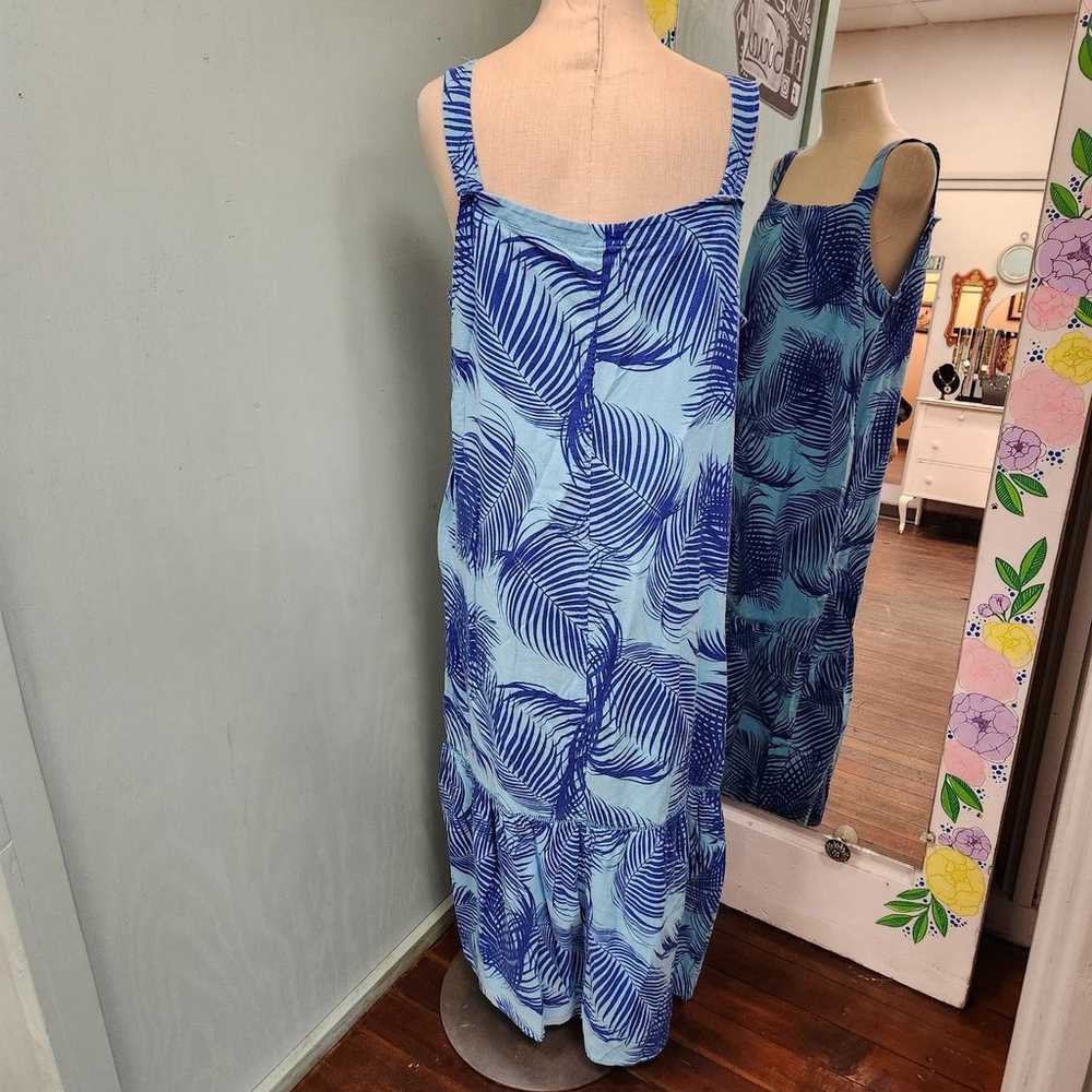 Liz Claiborne Sleeveless Leaf Maxi Dress XXL - image 5