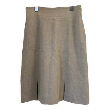 Salvatore Ferragamo Linen mid-length skirt
