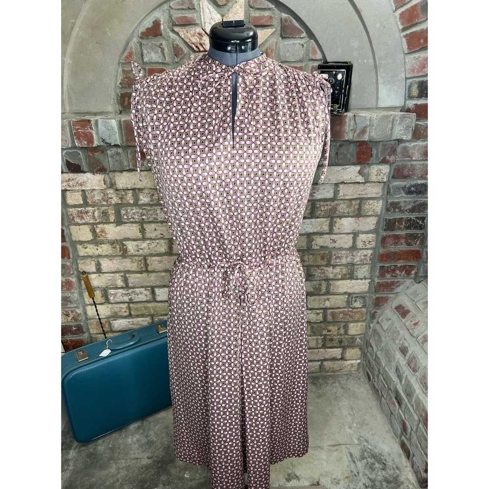 1980s knit fit and flare dress sz L - image 3