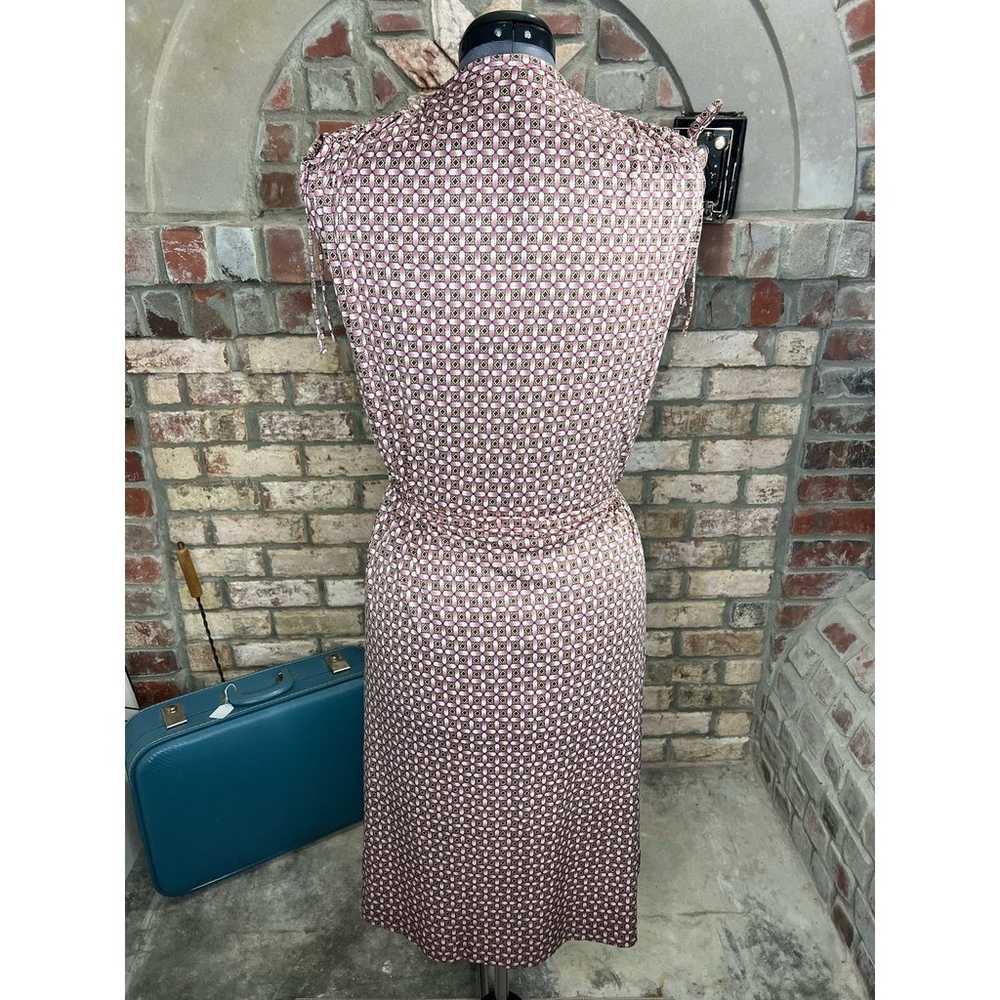 1980s knit fit and flare dress sz L - image 6