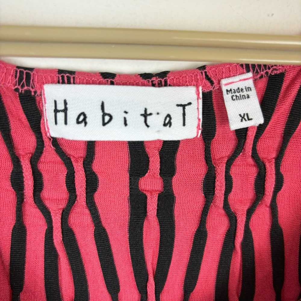 Habitat sleeveless midi dress XL pink black stret… - image 3