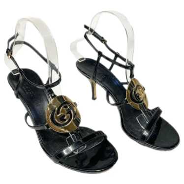 Gucci Double G patent leather sandal - image 1