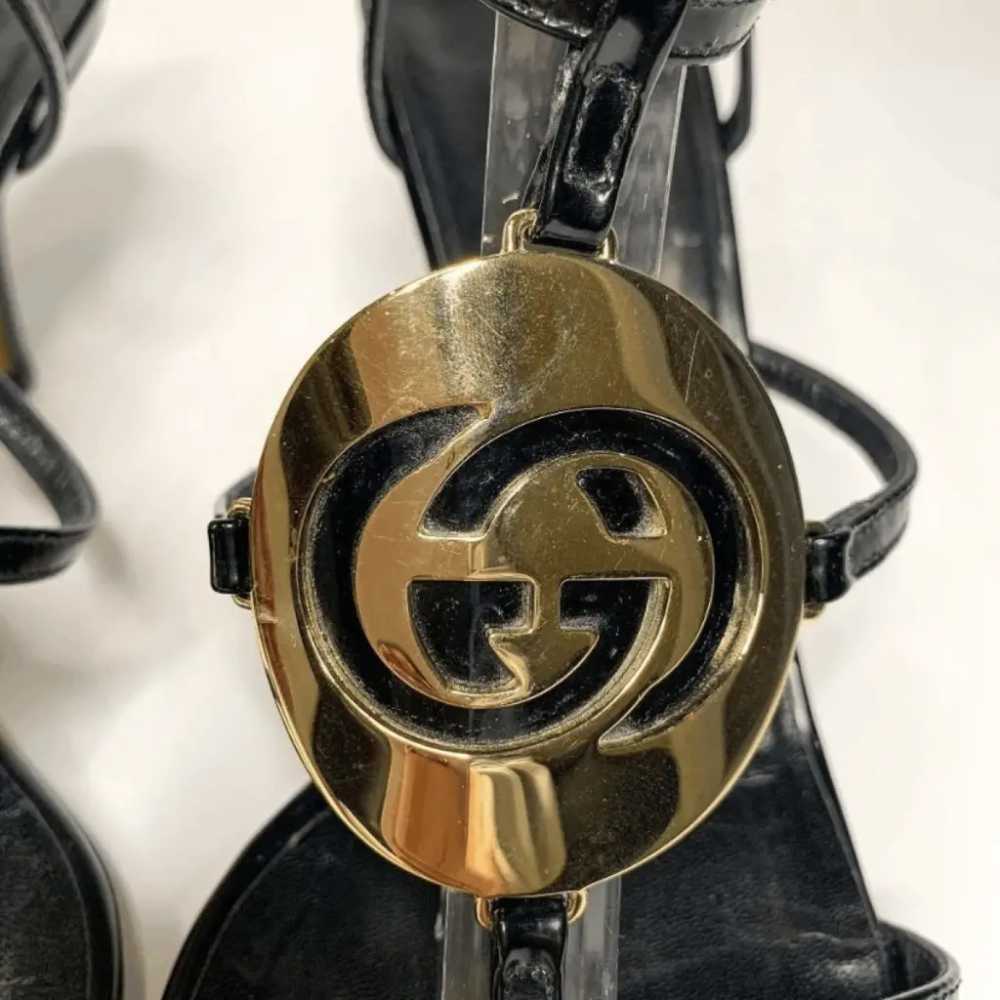 Gucci Double G patent leather sandal - image 3