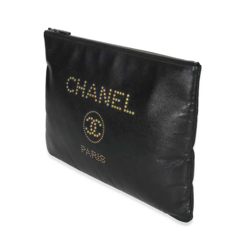 Chanel Deauville leather handbag - image 2
