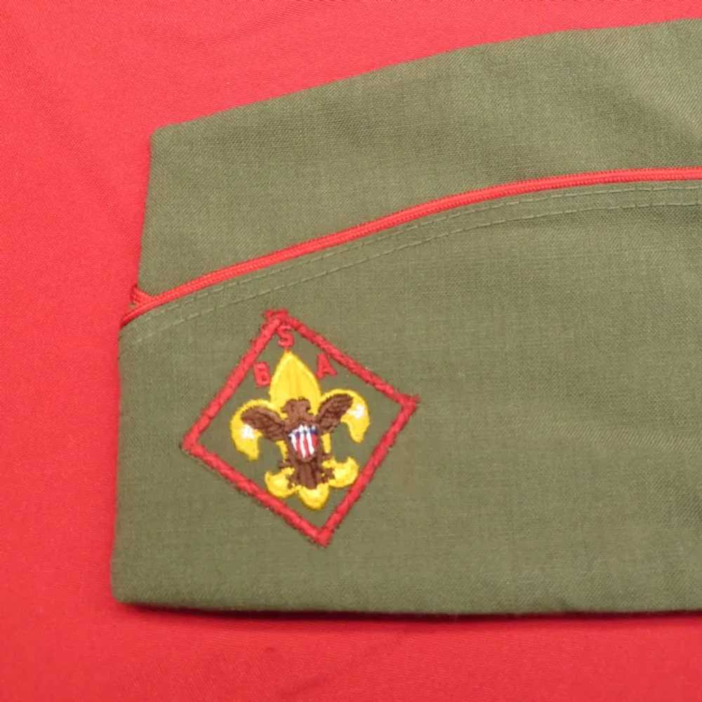 Boy Scout 1960's Garrison Dress Uniform Hat B.S.A. - image 2