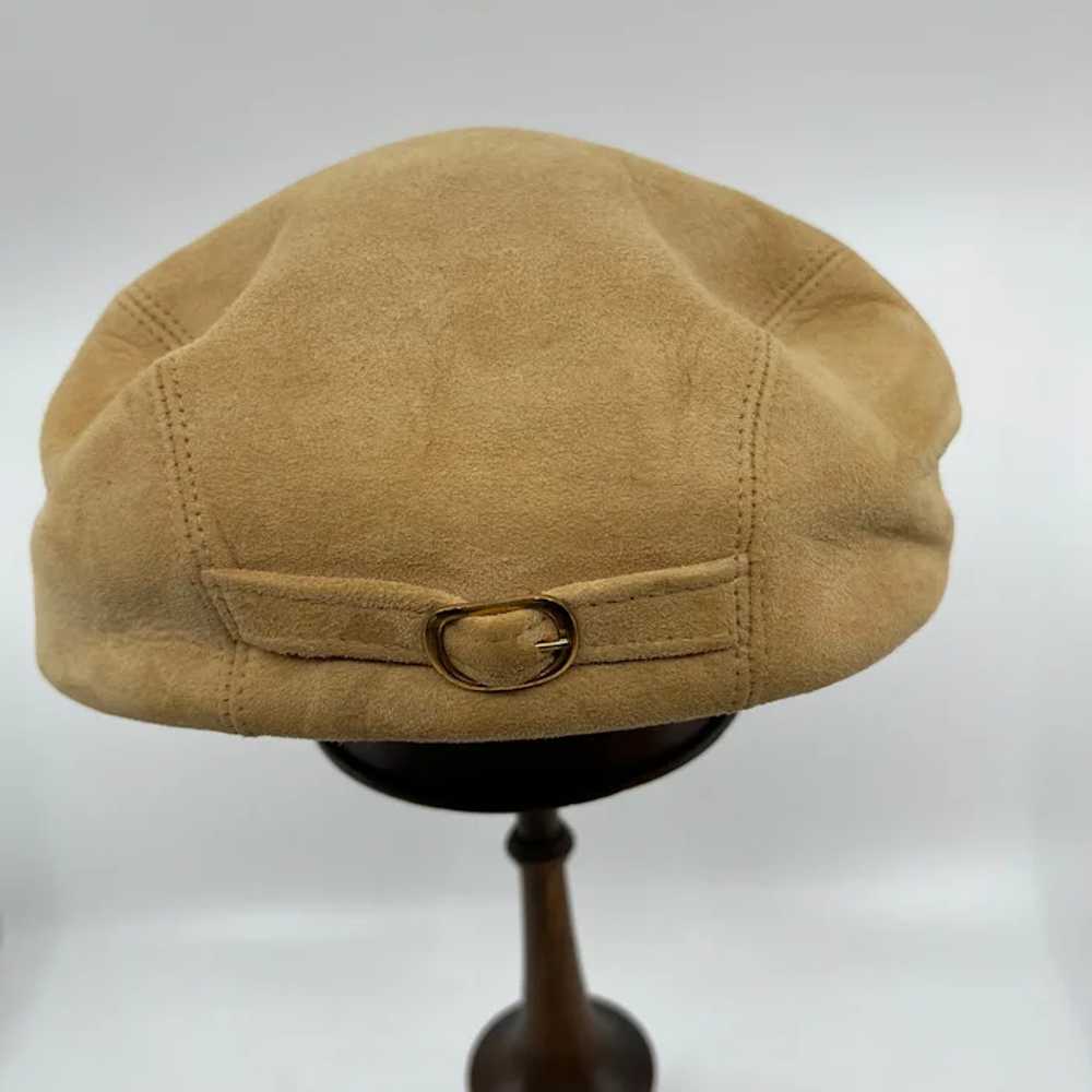 Vintage Loring Hatters Suede 'Newsboy' Flat Cap - image 4