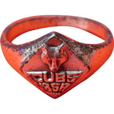 Cubs BSA Sterling Silver Cub Scout Ring  Cir; 195… - image 1