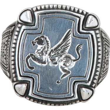 Men's Sterling Silver Konstantino Square Pegasus … - image 1