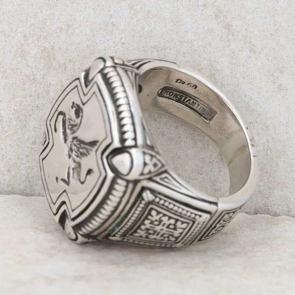 Men's Sterling Silver Konstantino Square Pegasus … - image 4