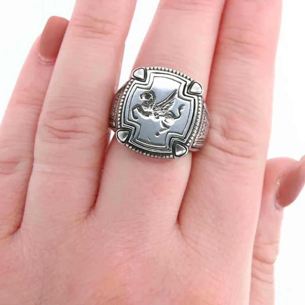 Men's Sterling Silver Konstantino Square Pegasus … - image 6