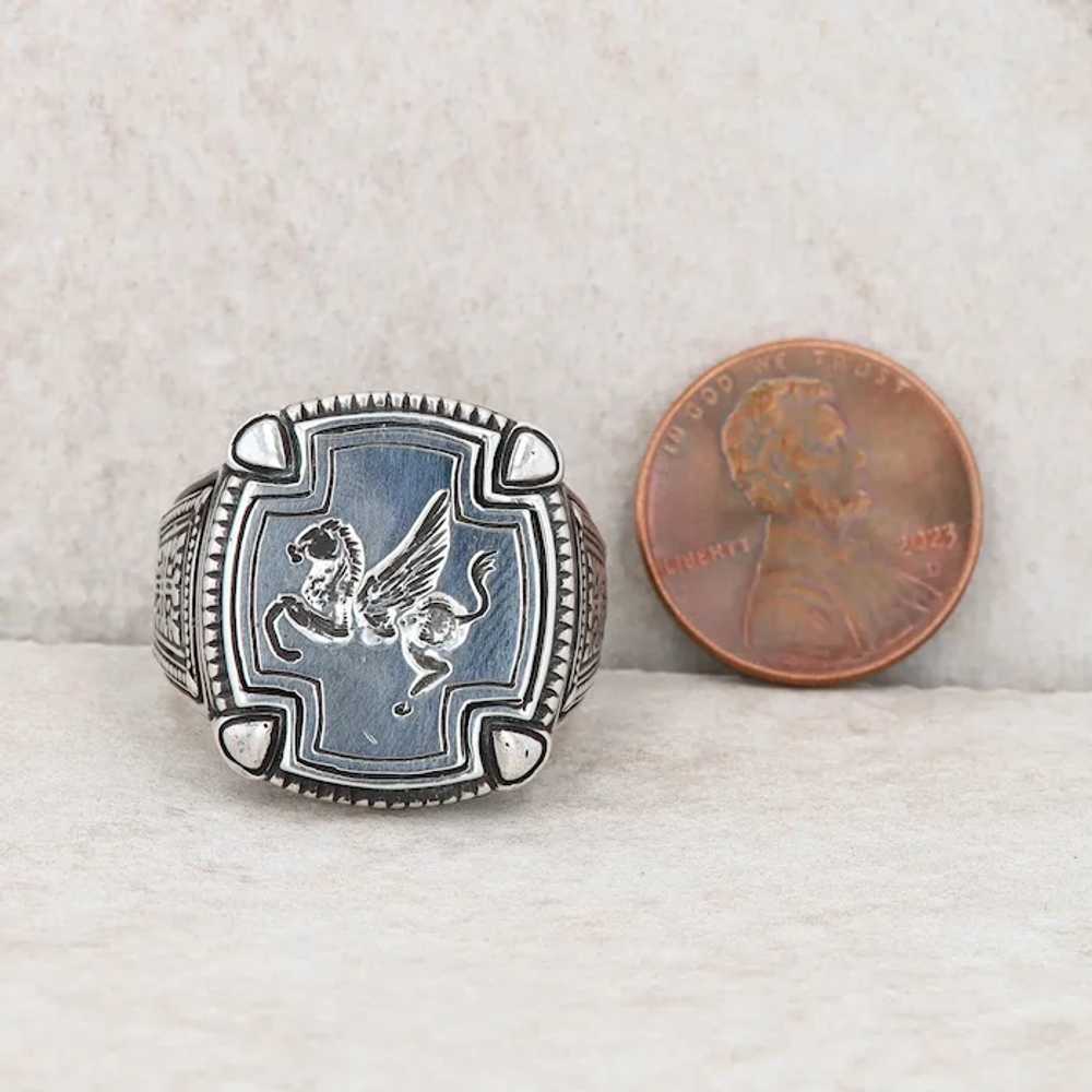 Men's Sterling Silver Konstantino Square Pegasus … - image 7