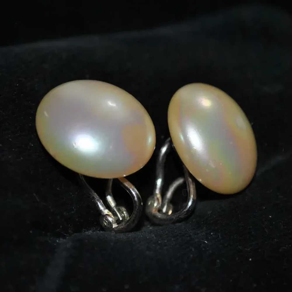 Faux Pearl Ciner Clip-on Costume Earrings - image 3
