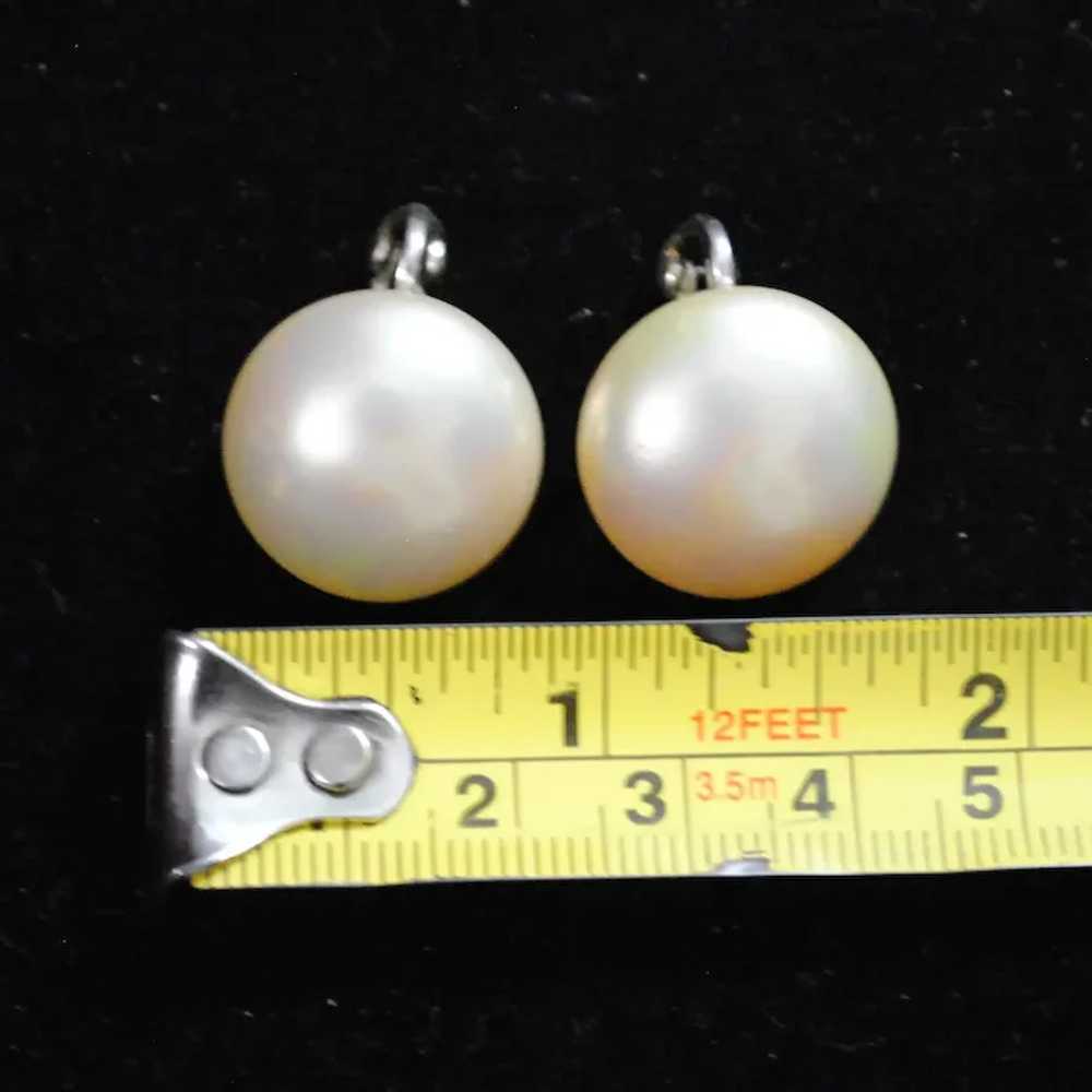Faux Pearl Ciner Clip-on Costume Earrings - image 8