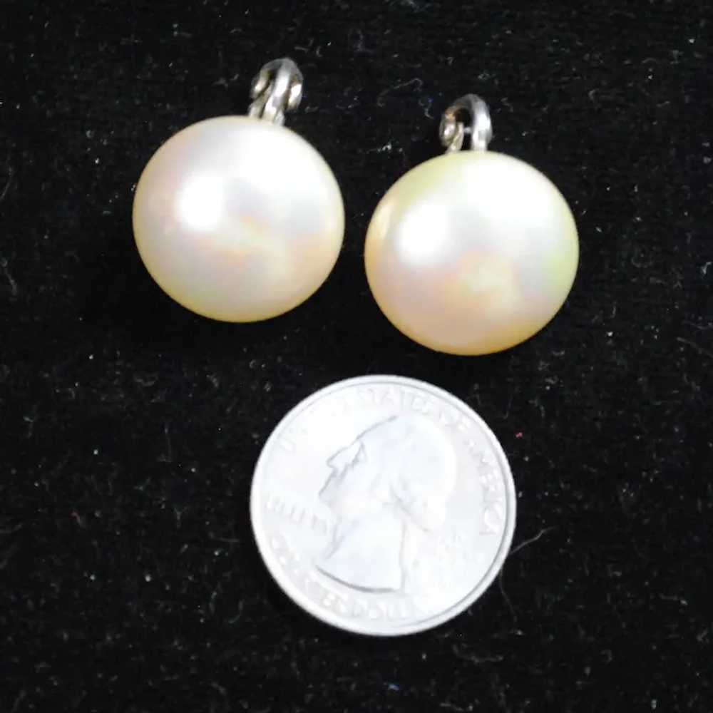 Faux Pearl Ciner Clip-on Costume Earrings - image 9