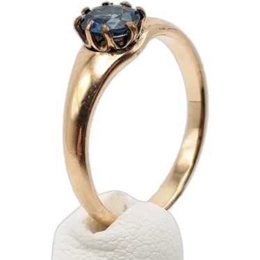 10k Solitaire Sapphire Engagement Ring. 10k Vintag