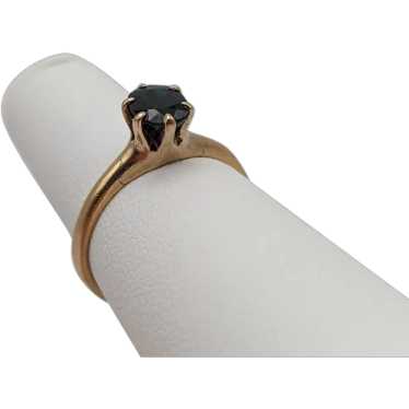 14k Yellow Gold Sapphire Engagement Ring. 14k Sapp