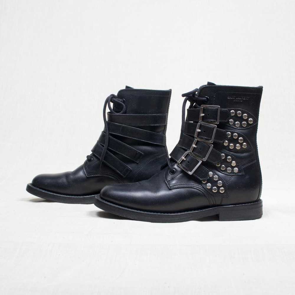 Saint Laurent Leather biker boots - image 4