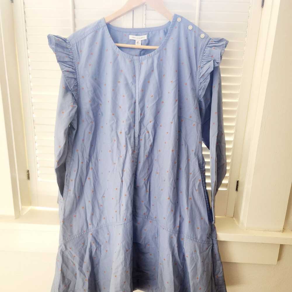 Free Assembly Blue Shirt Dress - image 1