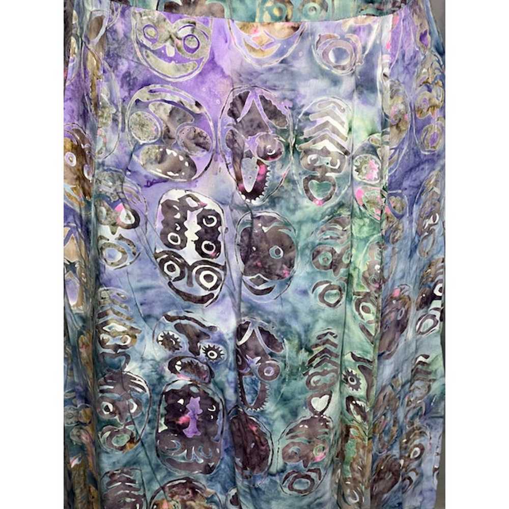maxi dress purple green abstract 1990s - image 5
