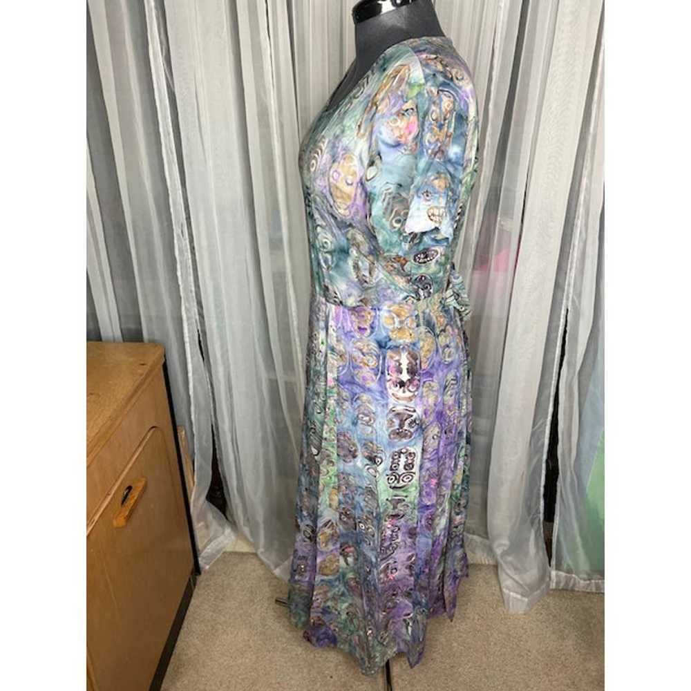 maxi dress purple green abstract 1990s - image 6