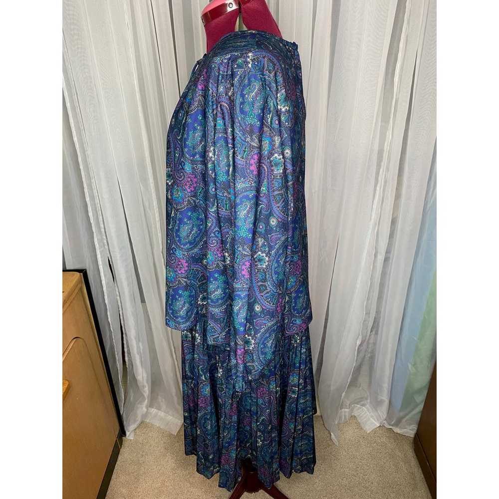 Vintage 1980s blouson dress Paisley - image 6