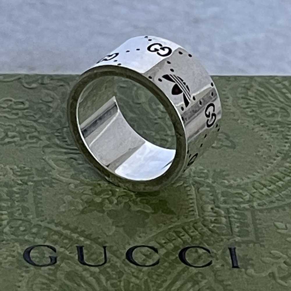 Gucci X Adidas Icon silver ring - image 5