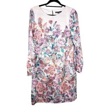 Brooks Brothers Pink Floral Lined Cocktail Long S… - image 1
