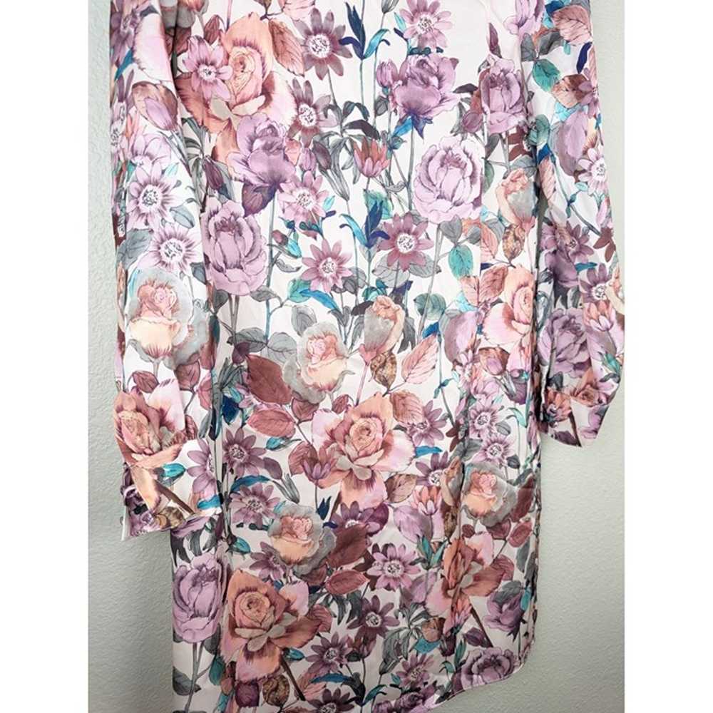 Brooks Brothers Pink Floral Lined Cocktail Long S… - image 5
