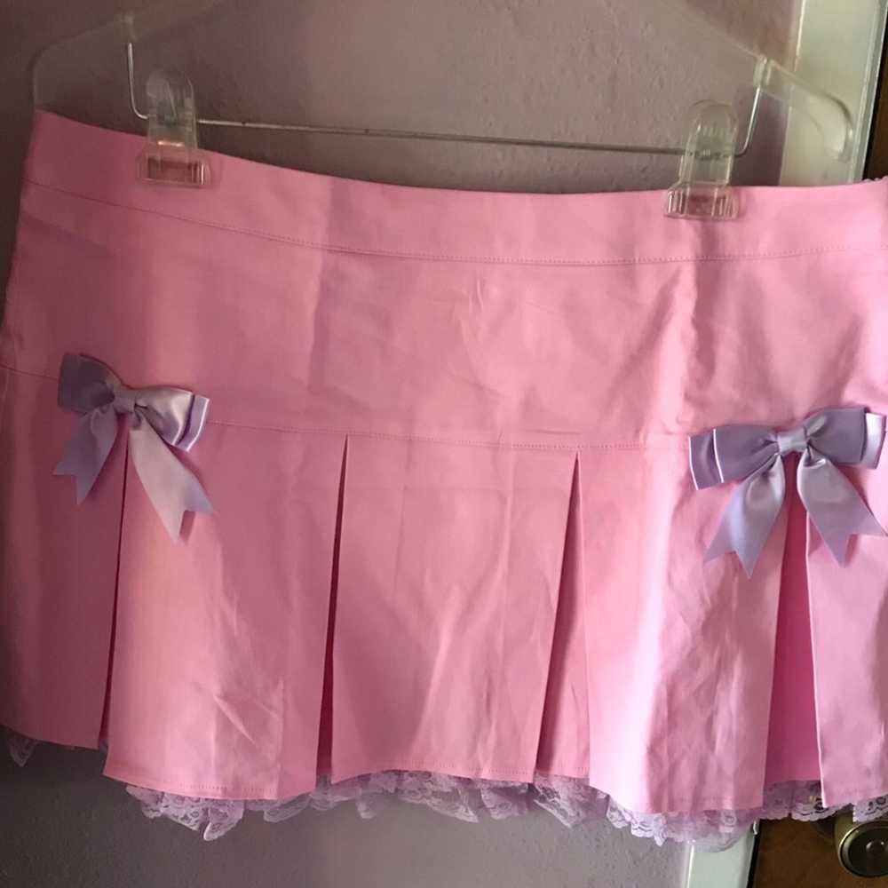 Plus size pink pleated skirt 2x sugar thrillz - image 10