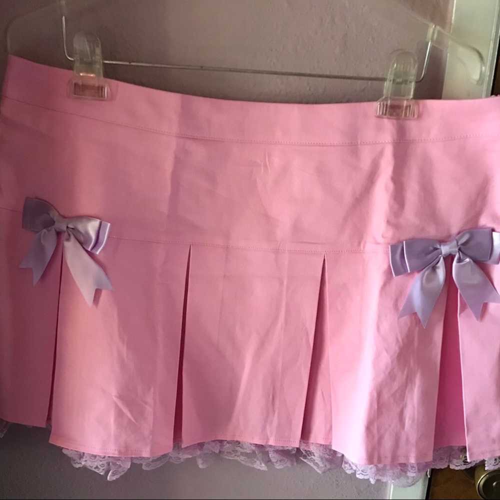 Plus size pink pleated skirt 2x sugar thrillz - image 11