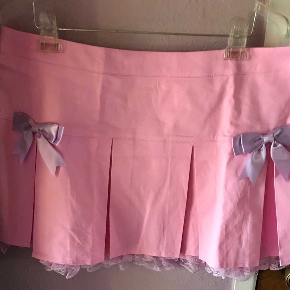 Plus size pink pleated skirt 2x sugar thrillz - image 12