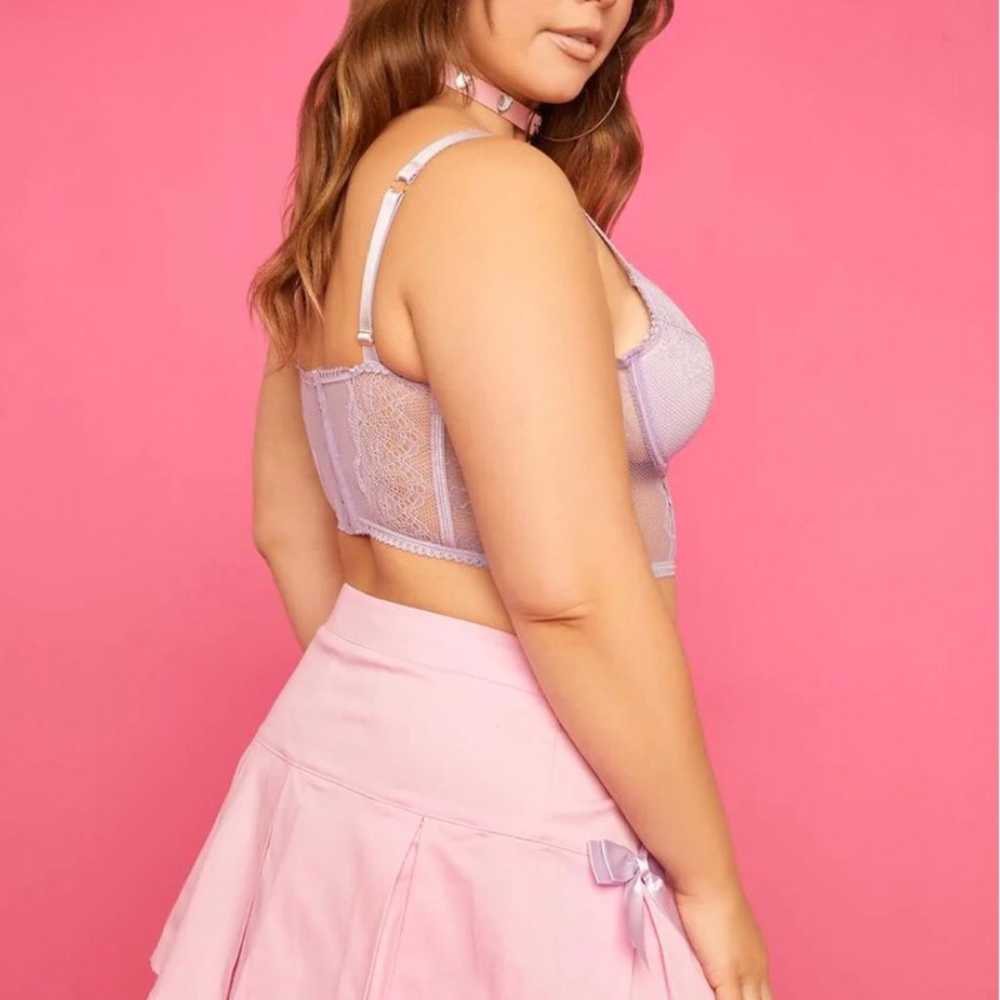 Plus size pink pleated skirt 2x sugar thrillz - image 5