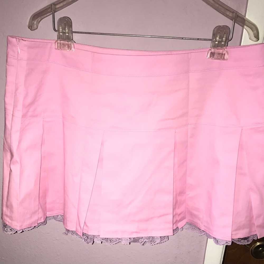 Plus size pink pleated skirt 2x sugar thrillz - image 7