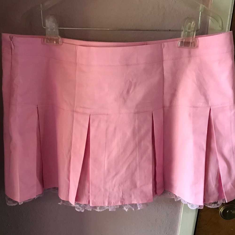 Plus size pink pleated skirt 2x sugar thrillz - image 9