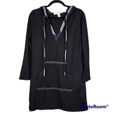 Sara Campbell Black Knit Hoodie Dress SZ S - image 1