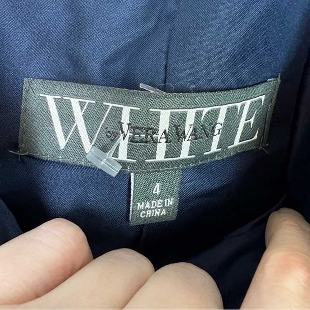 White by Vera Wang maxi dress womens 4 Navy Ruffl… - image 8