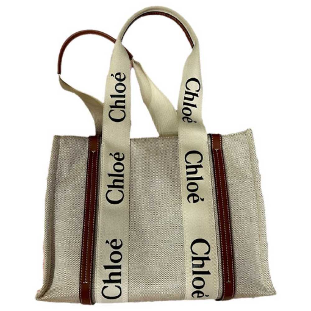 Chloé Woody cloth tote - image 1