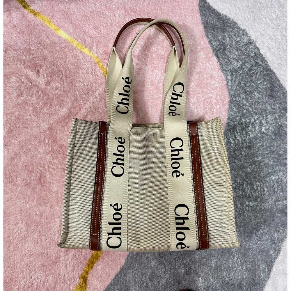 Chloé Woody cloth tote - image 2