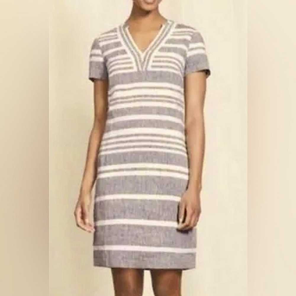 Boden Rosemary Dress Striped Linen Blue White Siz… - image 2