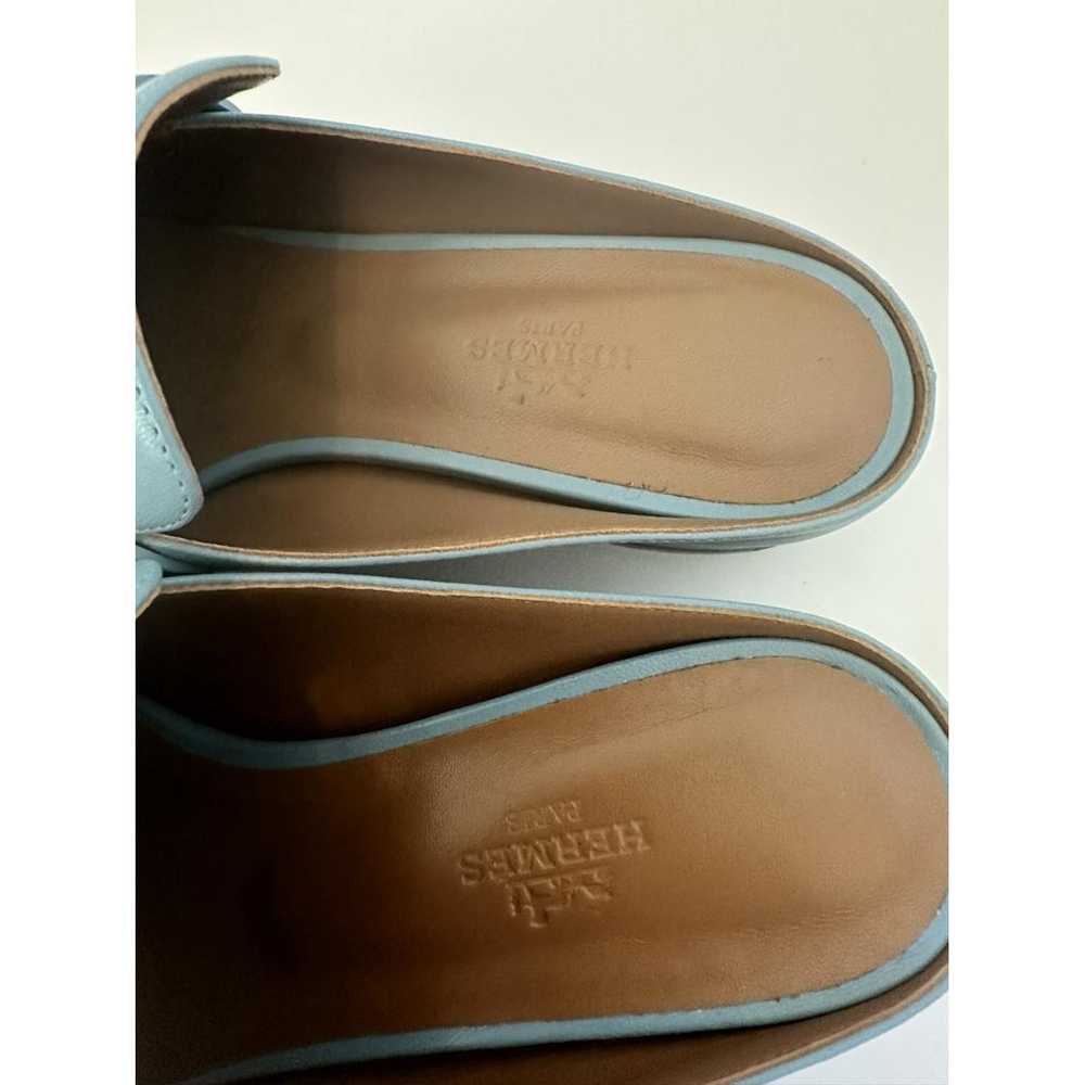 Hermès Rivoli leather mules - image 4