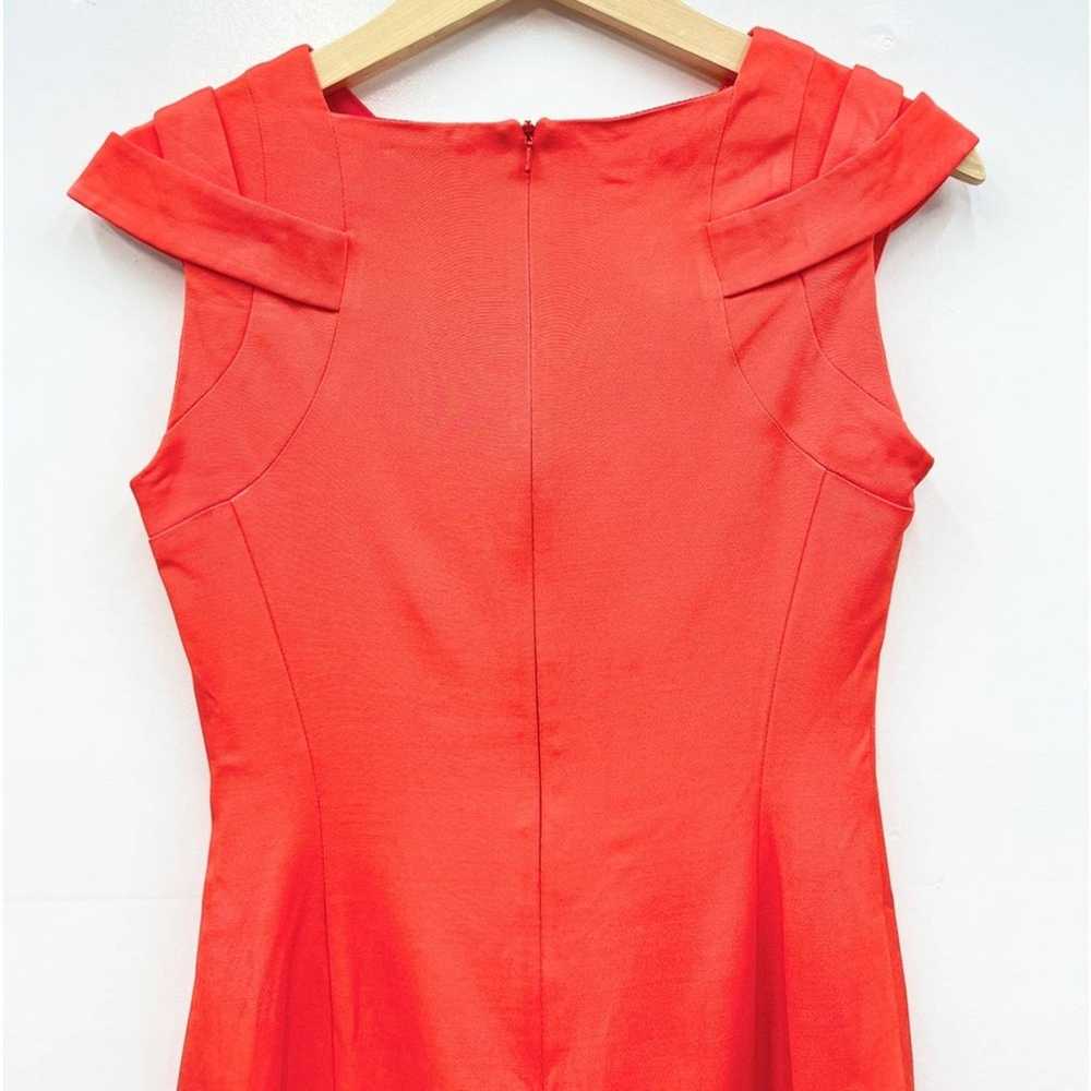 REISS Fiorella Cap Sleeve Sheath Dress in Burnt O… - image 4