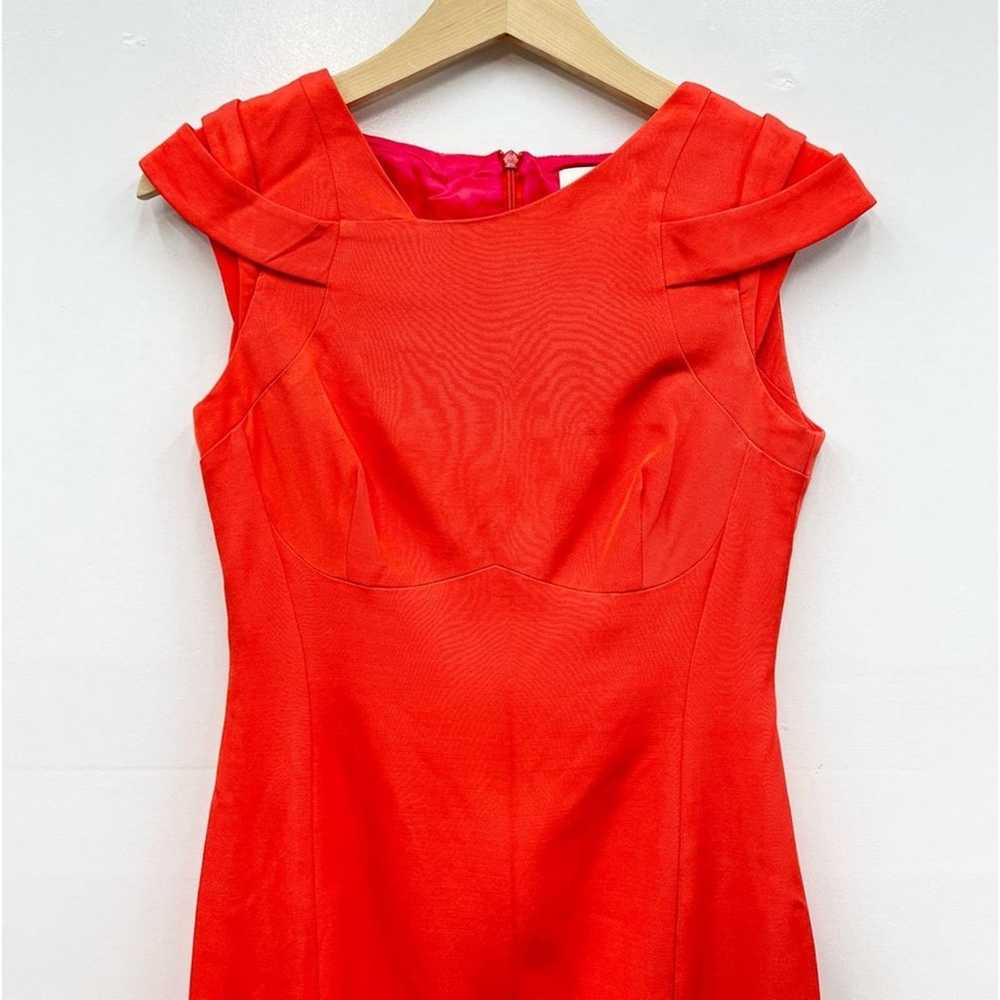REISS Fiorella Cap Sleeve Sheath Dress in Burnt O… - image 5